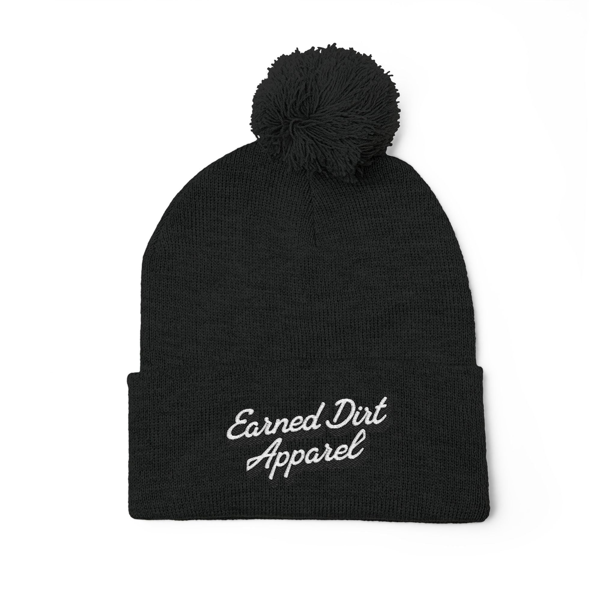 Pom-Pom Knit Cap (Embroidery)