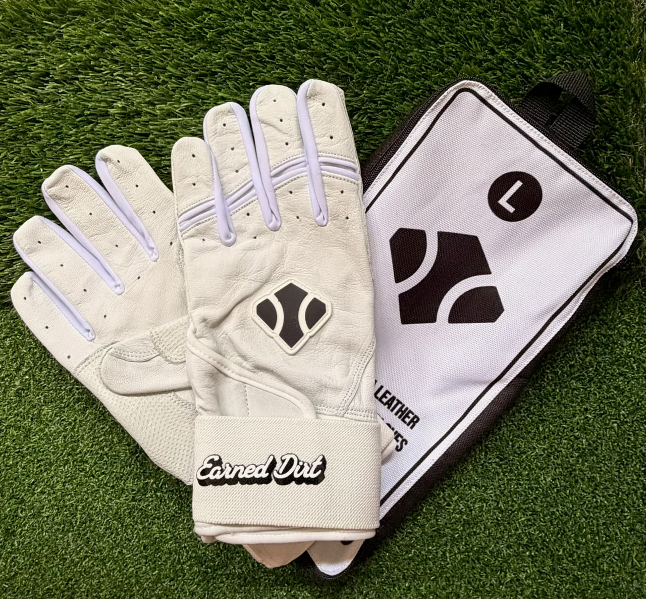 Premium Long Cuff Batting Gloves - Blizzard